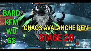 [BLADE & SOUL] Chaos Avalanche DEN Stage 20  Gunslinger Pov -TREE BARD,GS,WD,KFM