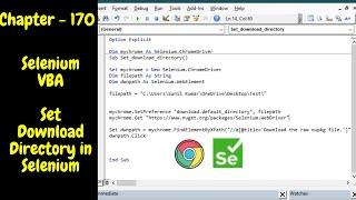 Selenium VBA - How Do I Set Download Directory in Selenium Test