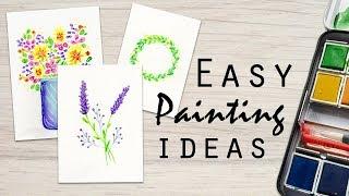 3 Easy Nature Inspired Watercolor Paintings: Real Time Step by Step Tutorial