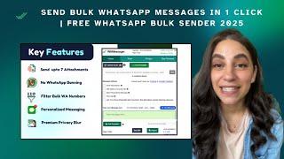 Send Bulk WhatsApp Messages in 1 click | Free WhatsApp Bulk Sender 2025