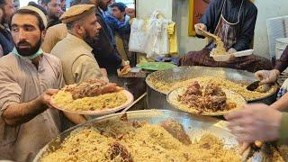 Most Famous Rahman Gul Chawal - Shoba Bazar Peshawar Street Food | Peshawari Beef Rahman Gul Chawal