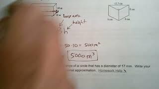 CPM CC2 Section 9.2.4 #9-88 (Volume and Surface Area of Prisms)