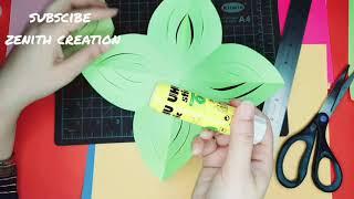 How to make snowflake beautiful flower || Zenith Creation || Diyart & Craft