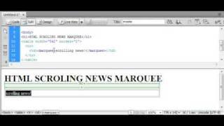 html scrolling news text marquee