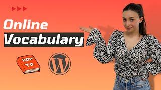 How to Create a Vocabulary in WordPress | Dictionary Plugin Guide 2022