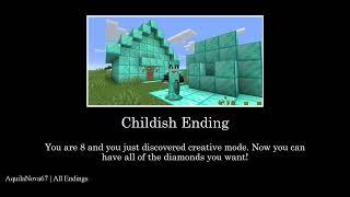 Minecraft Creative Mode - All Endings