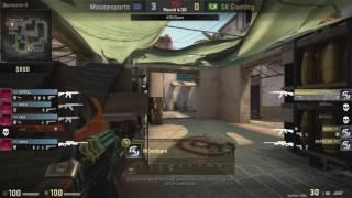 SK Coldzera 1v4 Clutch vs Mousesports Mirage B Site @ DREAMHACK OPEN SUMMER 2017