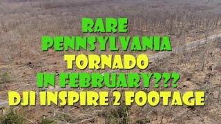 Rare February Tornado Near Scranton Pa - DJI Inspire 2 Footage