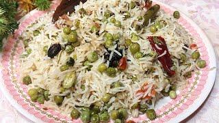 Matar Pulao Recipe|Easy & Quick Peas Pulao|Veg Pulao|Khiley Khiley Chawal Wala Khusbodar Matar Pulao