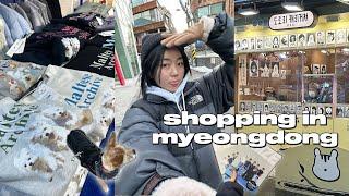 s5 vlog shopping in myeongdong + getting my acorn caricature!