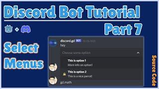 7. Select Menus in under 10mins | Discord Bot Tutorial | Godot #bot #godot #discord