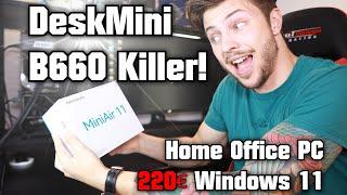 DeskMini B660 Killer!  GEEKOM MiniAir 11 Windows Home Office PC Intel Celeron vs. Pentium G7400