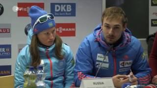 Eklat bei Siegerehrung der Mixed Staffel Biathlon WM Hochfilzen 2017