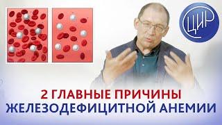 Дефицит железа. 2 главных причины низкого железа в крови: кровопотери и проблемы с ЖКТ. Целиакия.