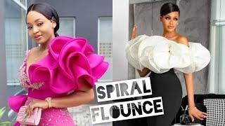 How to make an Elegant SPIRAL FLOUNCE with BONING