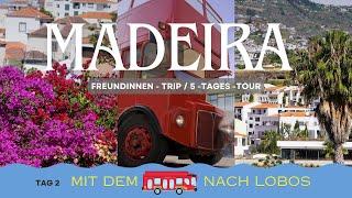 Hop-on/Hop-off-Tour mit dem offenen Doppeldecker Bus / Von Funchal nach Lobos / Madeira FUN Trip /4K