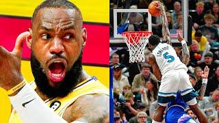 MOST NASTY NBA POSTERIZING DUNKS OF 2024 ! (Edwards, LeBron etc)