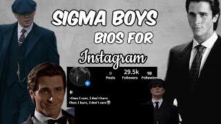 Sigma Boy Bios ideas for instagram ||Instagram bios for boys|| bios and captions