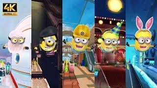 Minion Rush El Macho's Lair Vs Gru's Lab Vs The Mall Vs Vector's Fortress Vs Eduardo's House - 4K