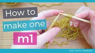 How To Make One Stitch Knitting (without a hole!)