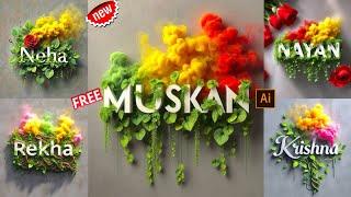 Holi Name Art AI Photo Editing| Holi Name Art Photo kaise banaye| Bing image creator