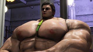 LEON transform into muscular giant Growth - resident evil 4