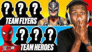 WWE 2K19 - 4 HIGH FLYERS vs 4 SUPERHEROES!