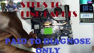 Diagnosis Procedure to Find Faults On Laptop Motherboards!!