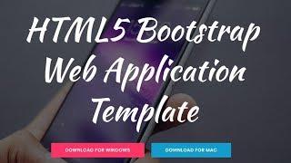 Bootstrap Web Application Template - Free HTML Website Templates