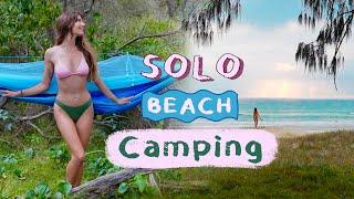 One Girl, One Hammock, One Wild Bush-to-Beach Escape  | Solo Camping |l