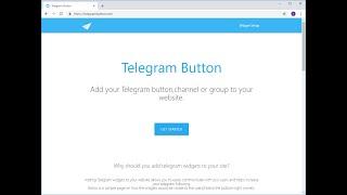 How to add telegram channel and button to your website