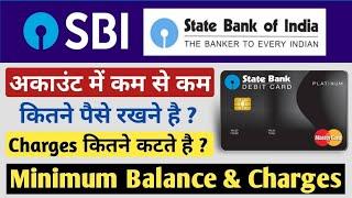 Sbi Saving Account Minimum Balance & Charges | Sbi Account Opening Minimum Balance