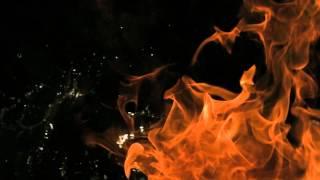 Slow Motion Water in Flames Stock Video Footage