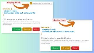 Animation for Alert Notification - animating CSS { display: block }