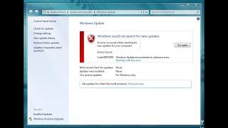 Windows 7 Update Error(s) Found: Code 80072EFE Fix 2024