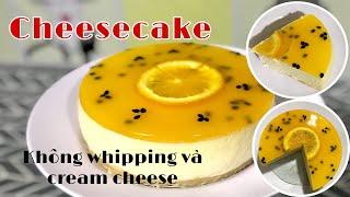 Passion fruit cheesecake no bake | Passion fruit mousse no bake | No oven | TaBi Cooking