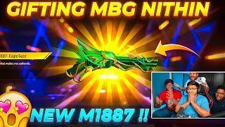 Gifting New M1887 Skin To MBG NITHIN - Free Fire Telugu - MBG ARMY