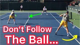 Why You SHOULDN’T Follow The Ball In Doubles (Tennis Strategy Explained)