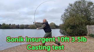 Sonik Insurgent 10ft 3.5lb casting test.  Test rzutowy.