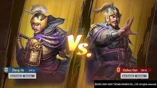 ROMANCE OF THE THREE KINGDOMS 8 REMAKE: Zhang He VS Xiahou Dun