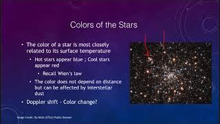 Lesson 17 - Lecture 1 - Brightness and Colors of Stars - OpenStax