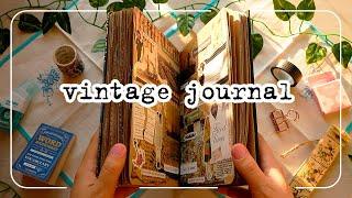 Vintage Journaling - Scrapbooking ASMR  | relaxing sounds | Journal with me