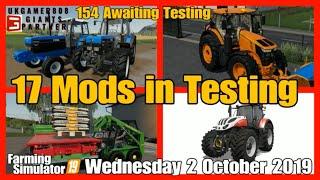 Mods in Testing list fs19 mods Giants Mod Hub Update #fs19modsreview ls19 mods