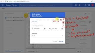 G Suite administrator course - Restore deleted data (new version)