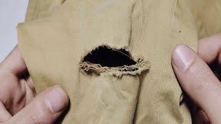 Invisibly fix a hole in your pants / Keep your pants