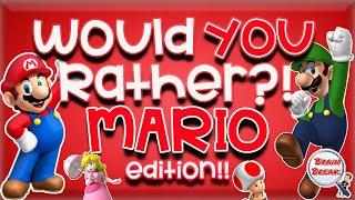 Would You Rather? Mario Edition! | This or That | Brain Break | Fun Fitness for Kids | GoNoodle