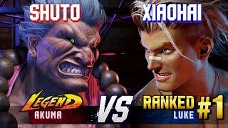 SF6 ▰ SHUTO (Akuma) vs XIAOHAI (#1 Ranked Luke) ▰ High Level Gameplay