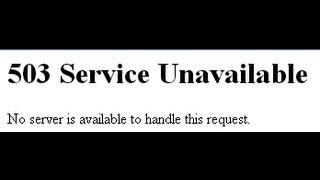 حل مشكله    503 Service Unavailable