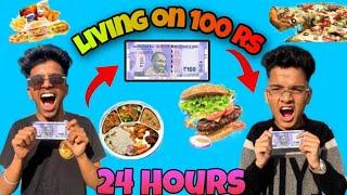 Living on Rs 100 for 24 hours | Food challenge | Deepak kumbhar vlogs |