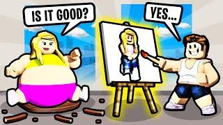 Drawing THE RAREST ART in Starving Artist - Roblox